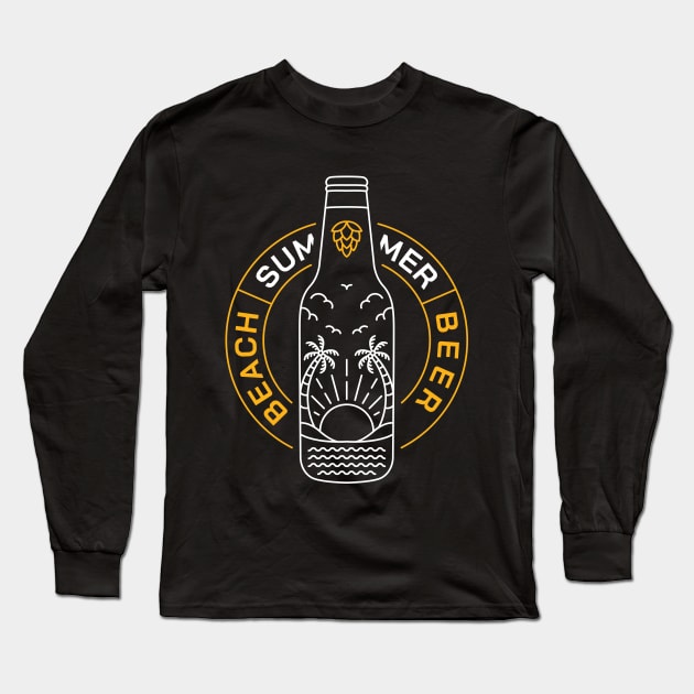 Beer 1 Long Sleeve T-Shirt by VEKTORKITA